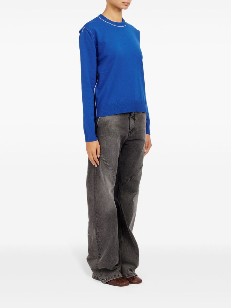 crew-neck cut-out jumper 3