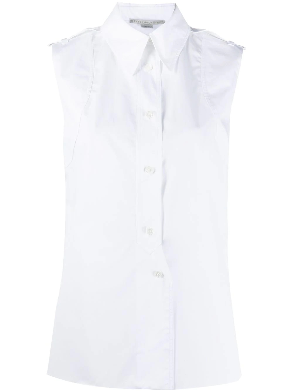 sleeveless classic shirt - 1