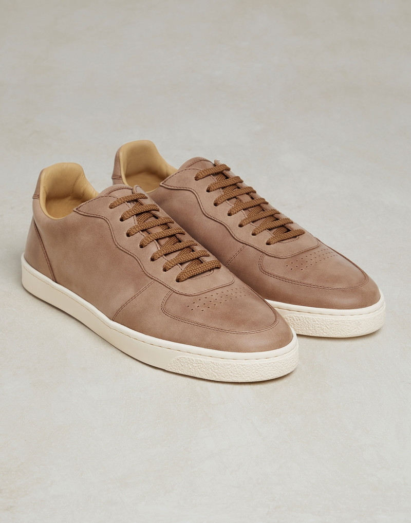 Dapple calfskin sneakers with natural rubber sole 2