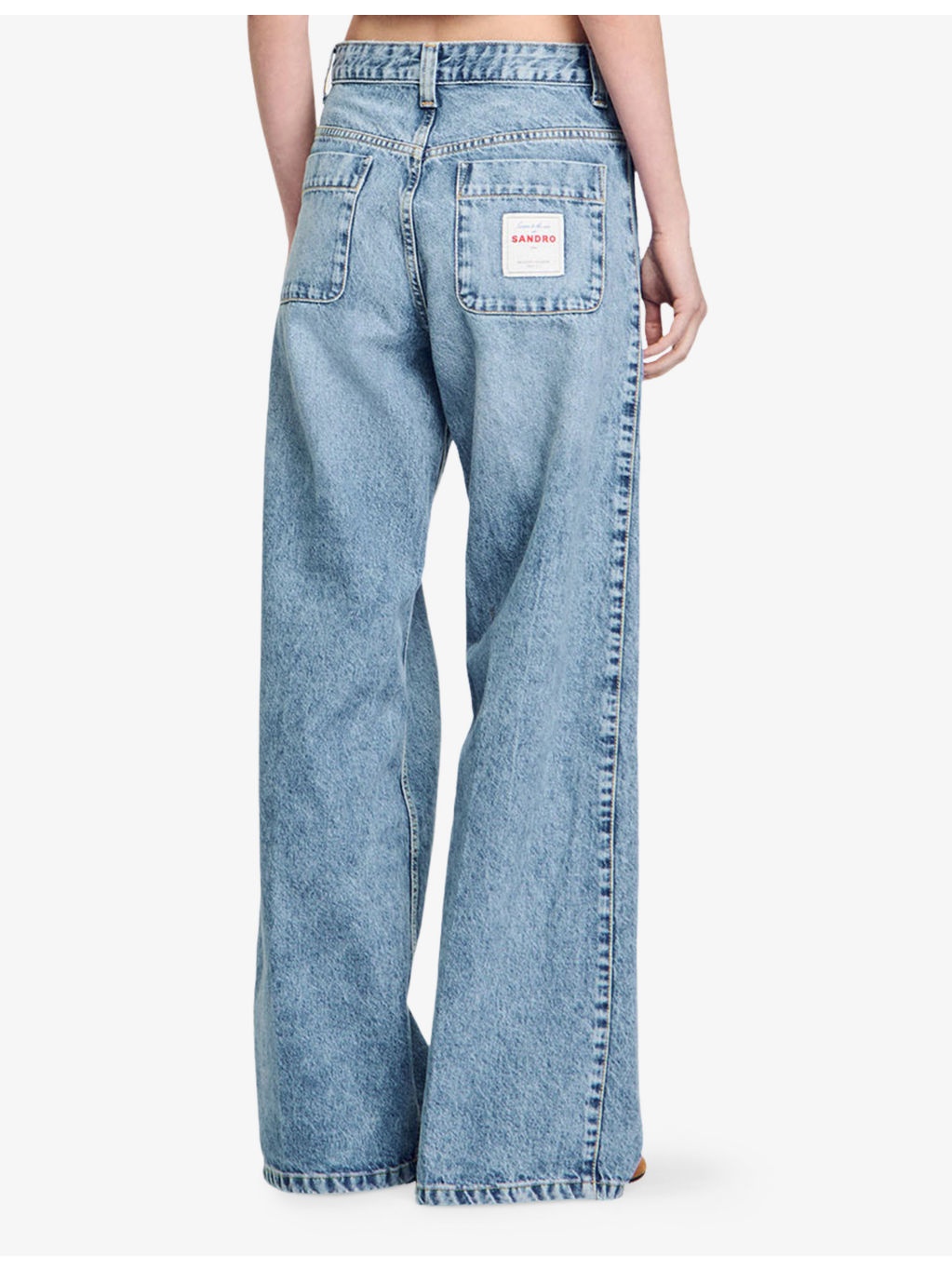 Patch-Pocket Straight-Leg Denim Jeans - 4