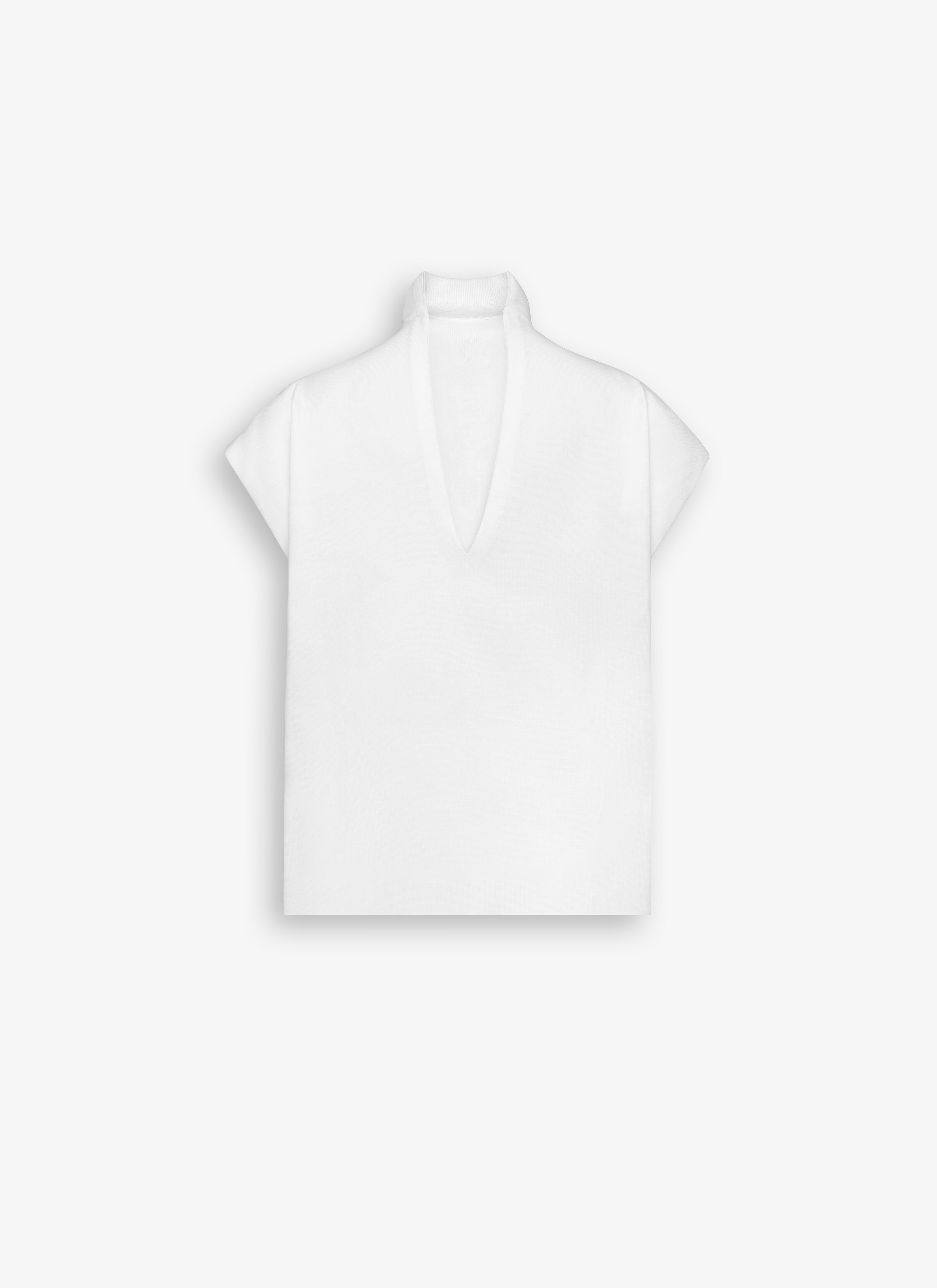 HIGH NECK COTTON KNIT TUNIC - 4