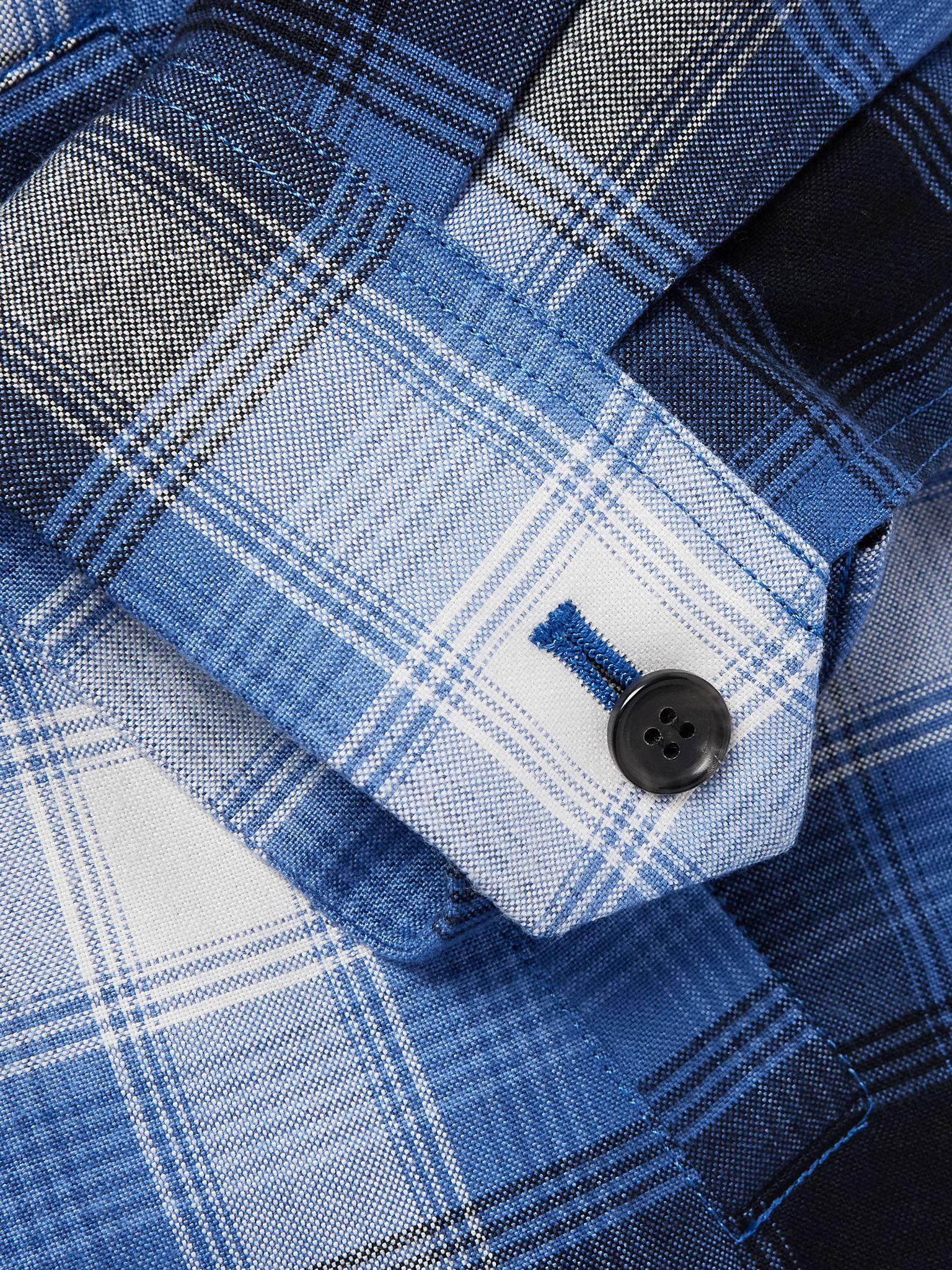 Checked Oxford Shirt Jacket Blue - 6