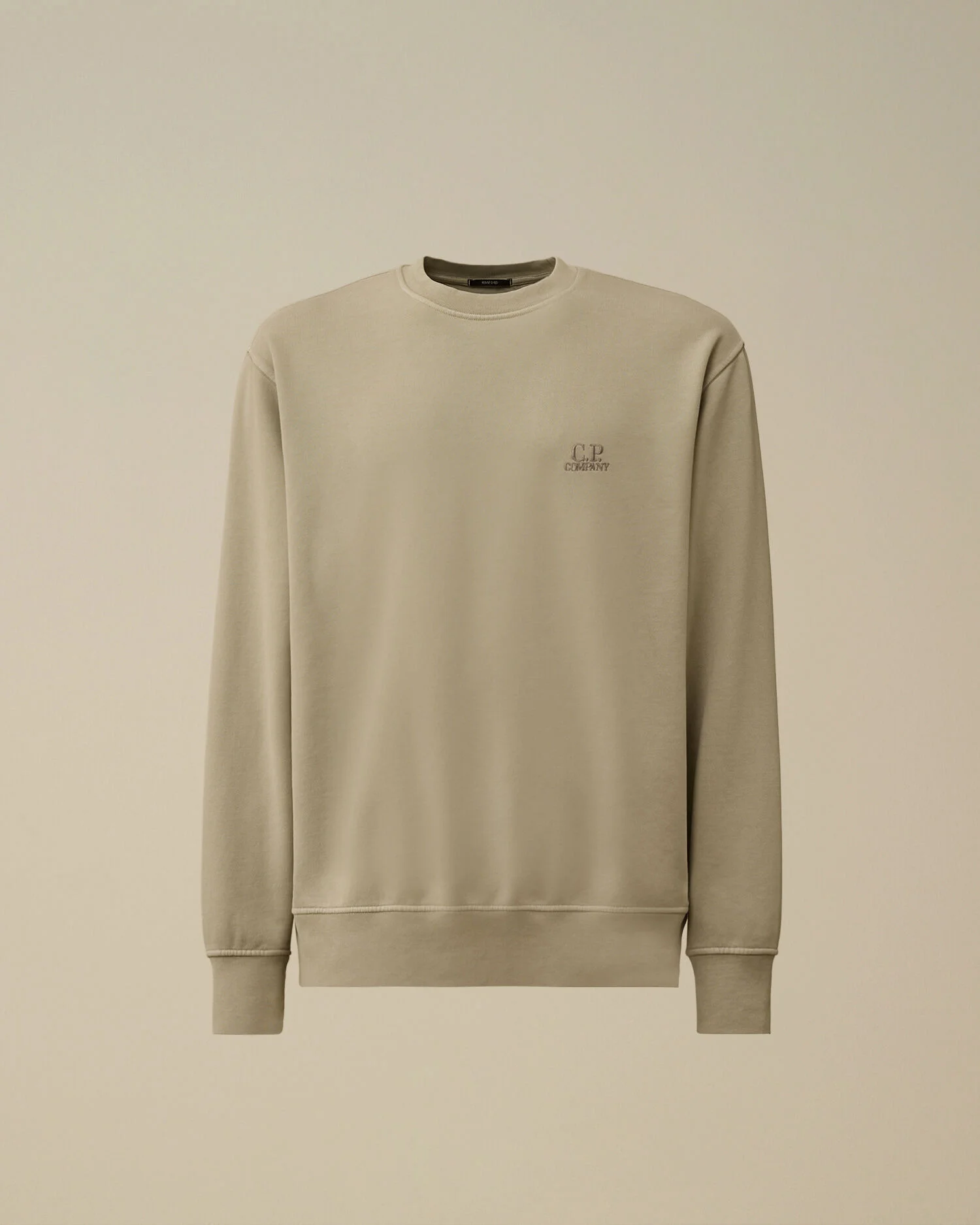 Brushed and Emerized Diagonal Fleece Crewneck Logo Sweatshirt - 1