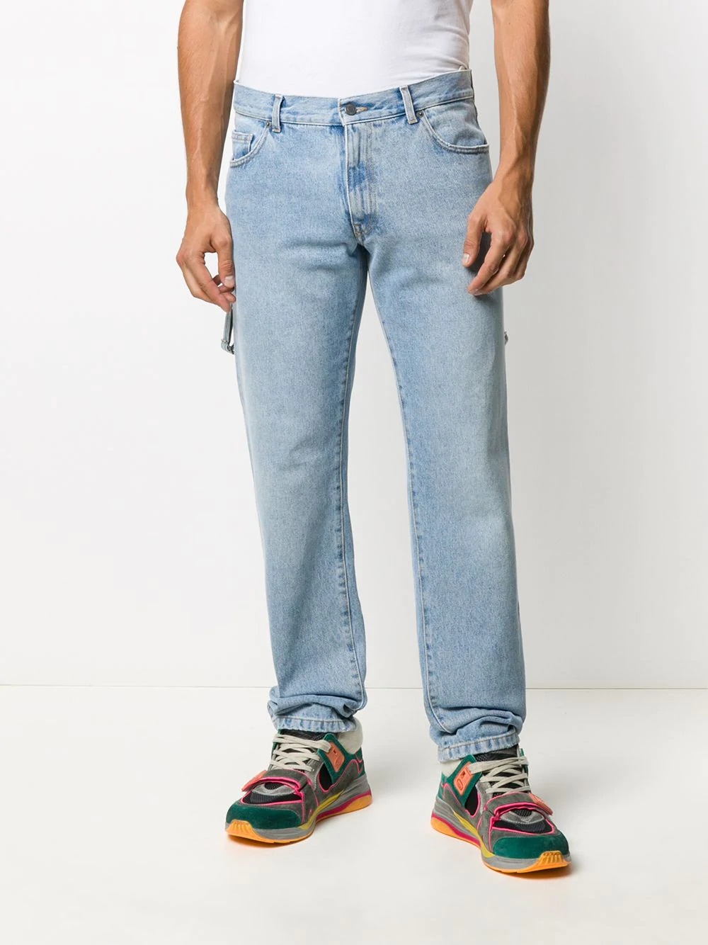 overall effect straight-leg jeans - 3