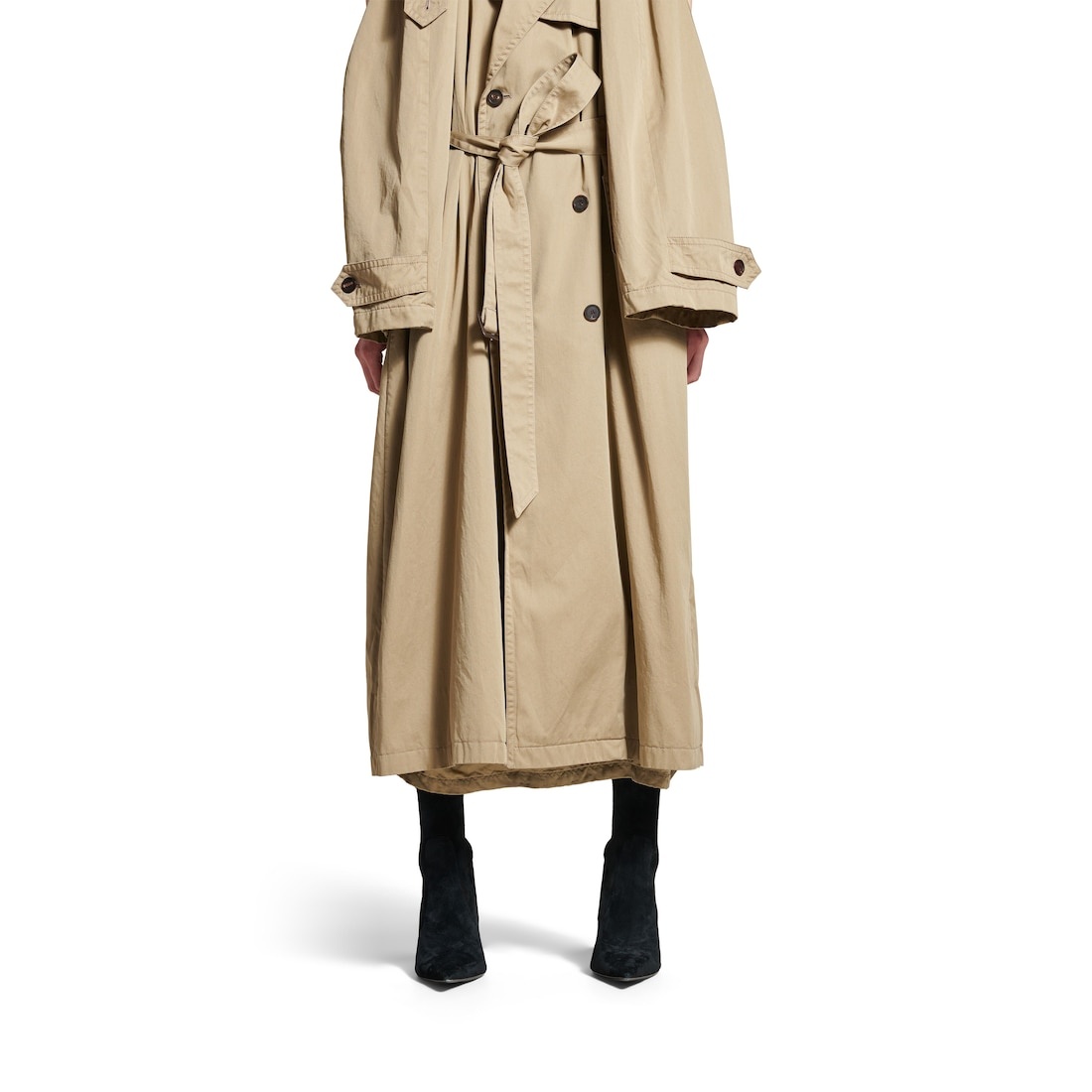 Women's Suspended Trench Dress in Beige - 6