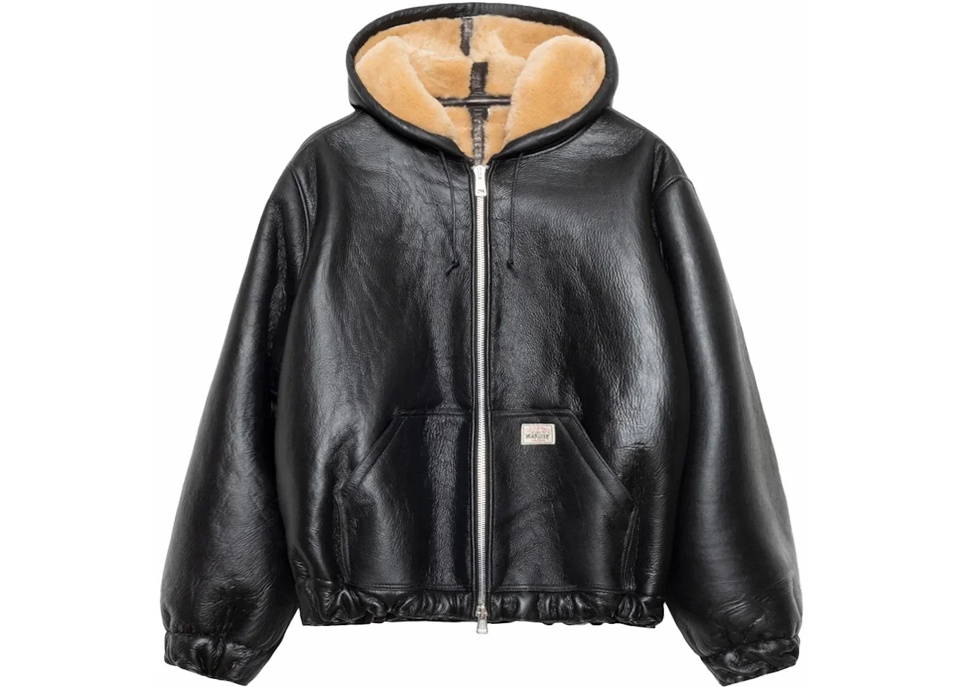 Stussy x Our Legacy Shearling Reversible Zip Hood Cappuccino - 1