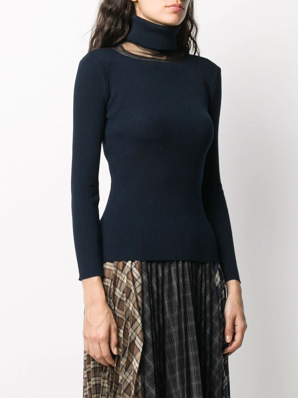 high neck knitted jumper - 3