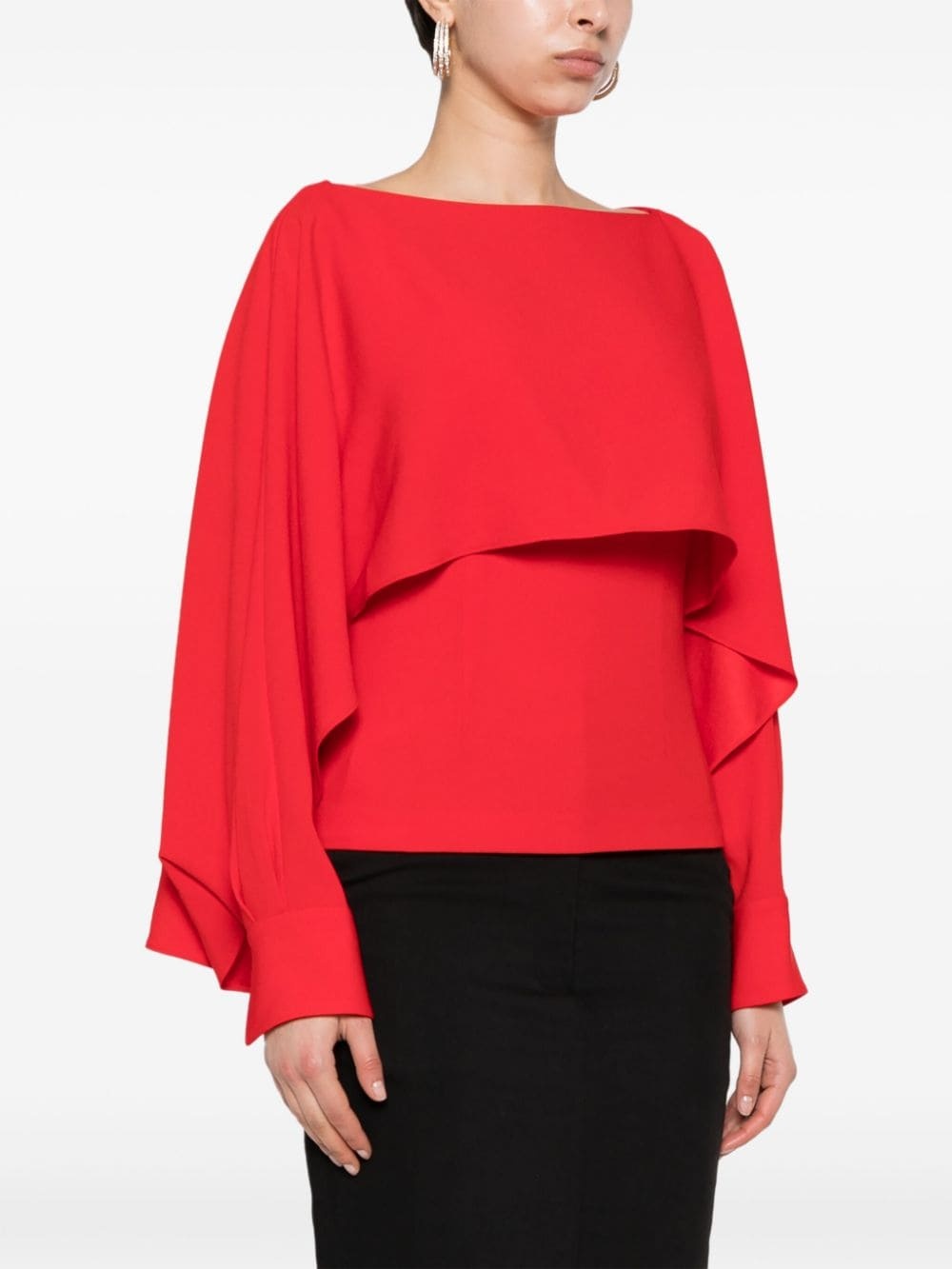 layered crepe blouse - 3