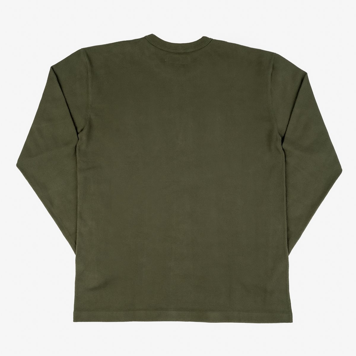 Iron Heart IHTL-1501-OLV 11oz Cotton Knit Long Sleeved Crew