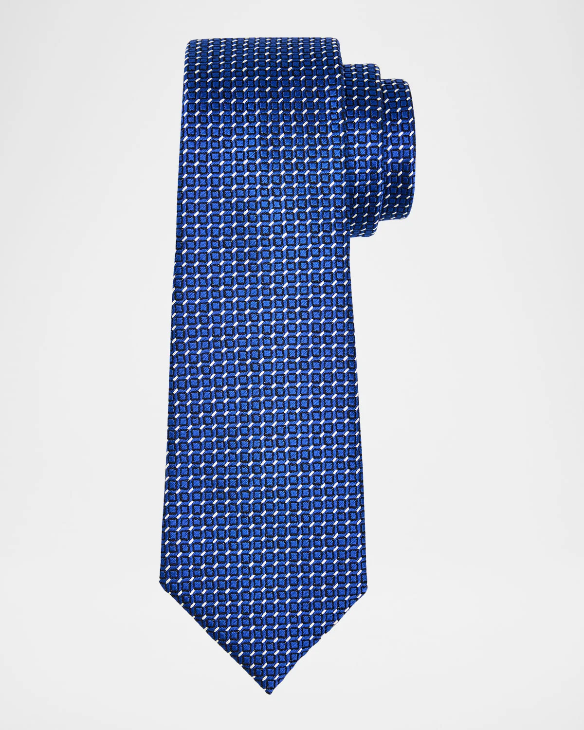 Men's Micro Dash Mulberry Silk Tie - 1