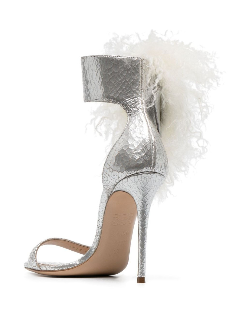 Aria 110mm metallic leather sandals 3
