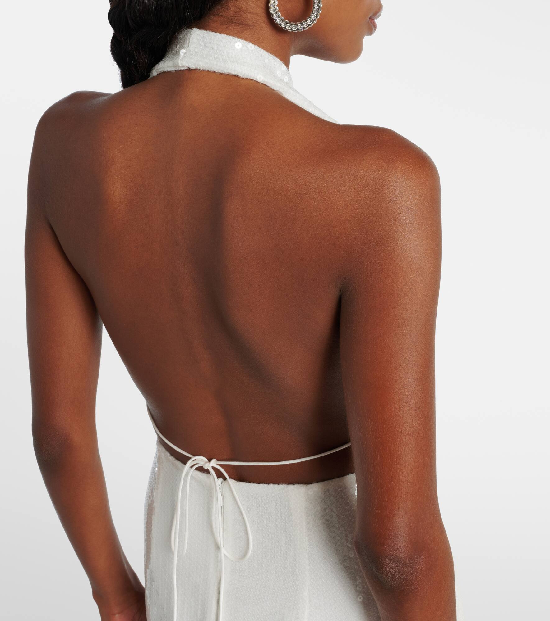 Bridal sequined open-back minidress - 6