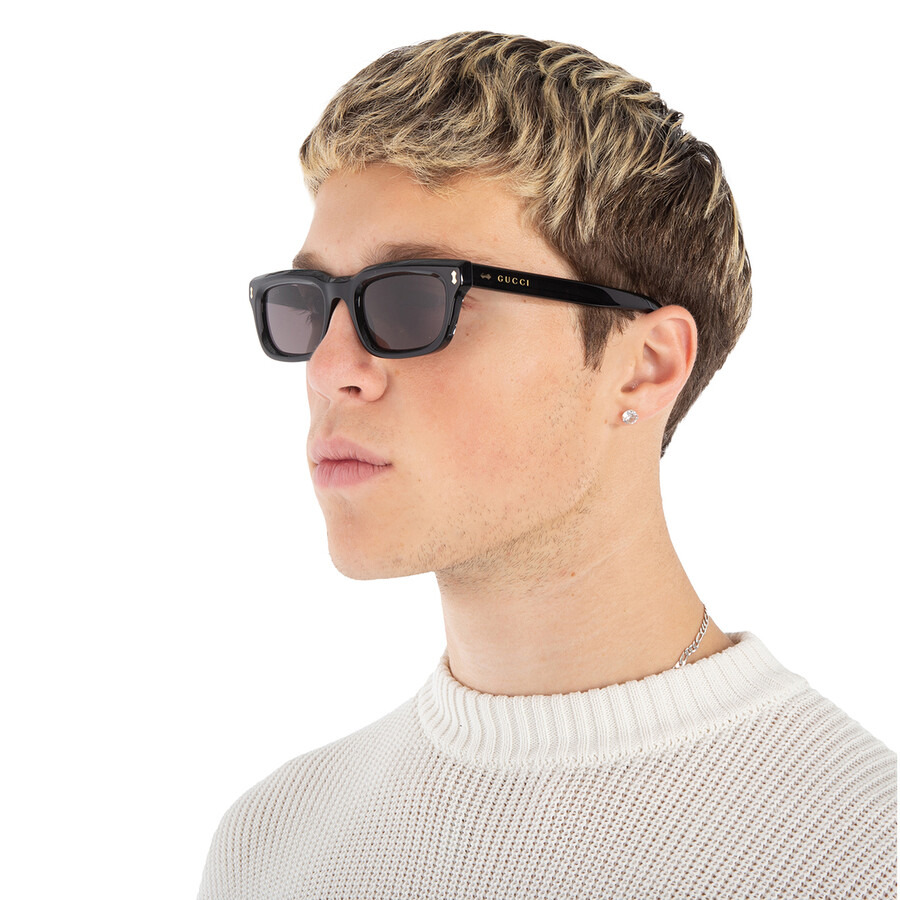 Gucci Grey Rectangular Men's Sunglasses GG1524S 001 51 - 2
