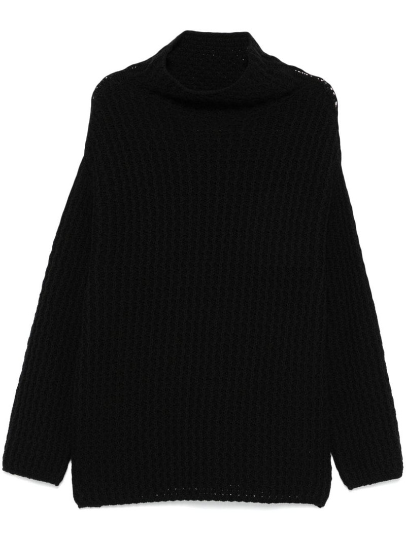 chunky ribbed-knit sweater 1