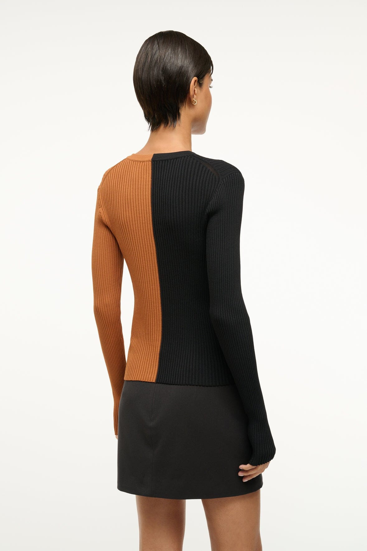 STAUD CARGO SWEATER TAN BLACK - 4