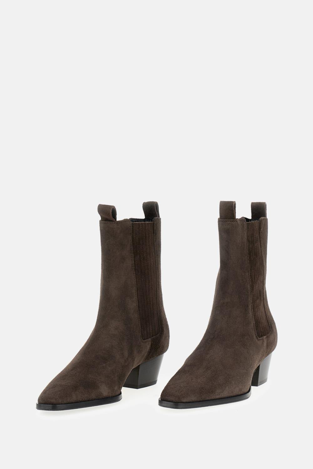 AGATA cow suede leather moka - 3