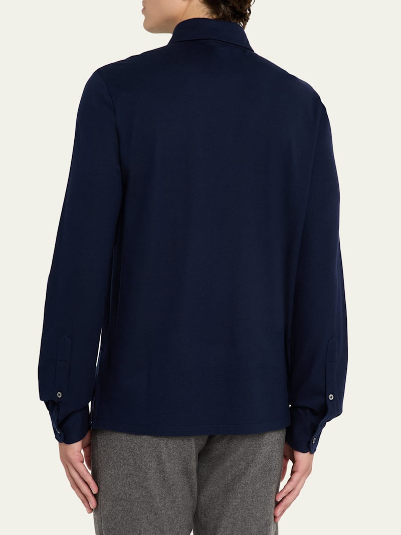 Ralph Lauren Men's Cotton and Cashmere Long-Sleeve Polo Shirt outlook