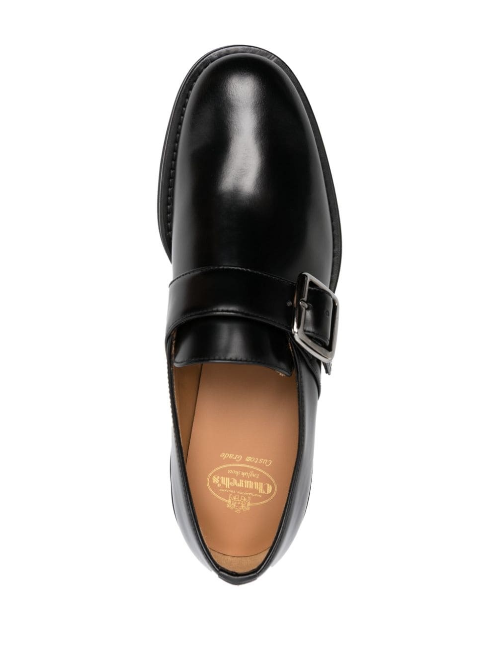 buckled polished-leather loafers - 4