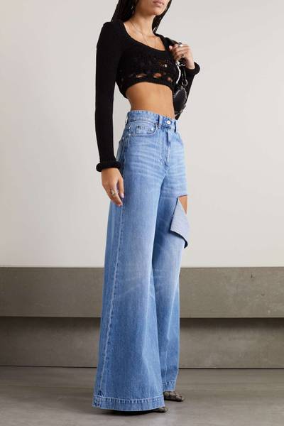 PETER DO Distressed high-rise wide-leg jeans outlook