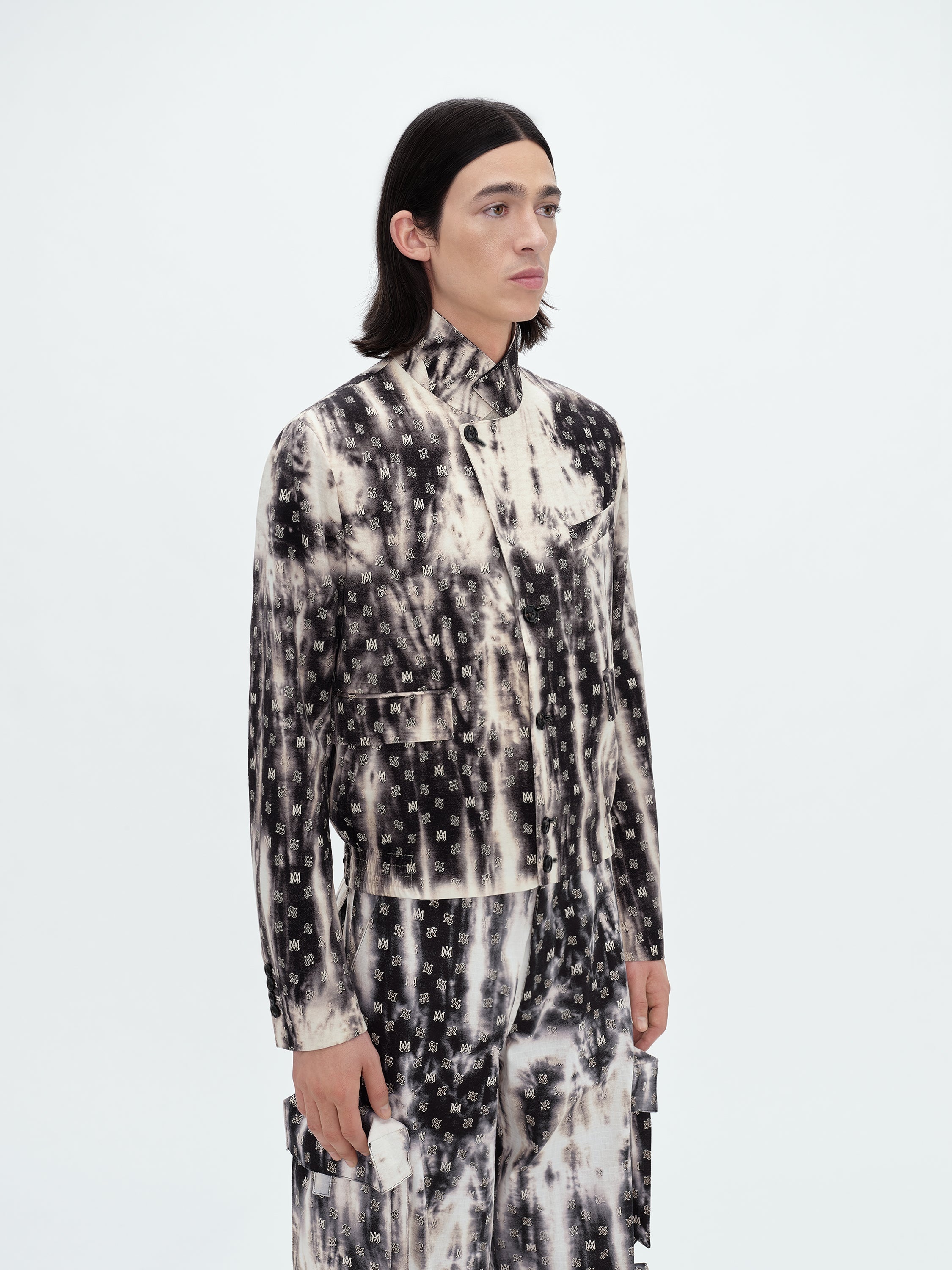 Amiri Micro Ma Paisley Work Jacket in Black | FWRD