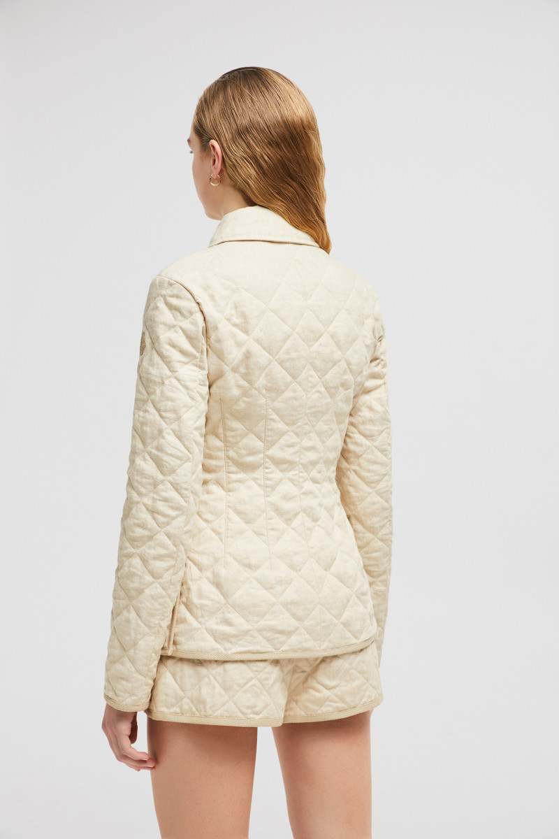Uzes Diamond-Quilted Padded Linen Jacket 5