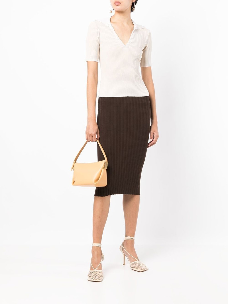 COTTONCITIZEN Capri ribbed midi skirt outlook