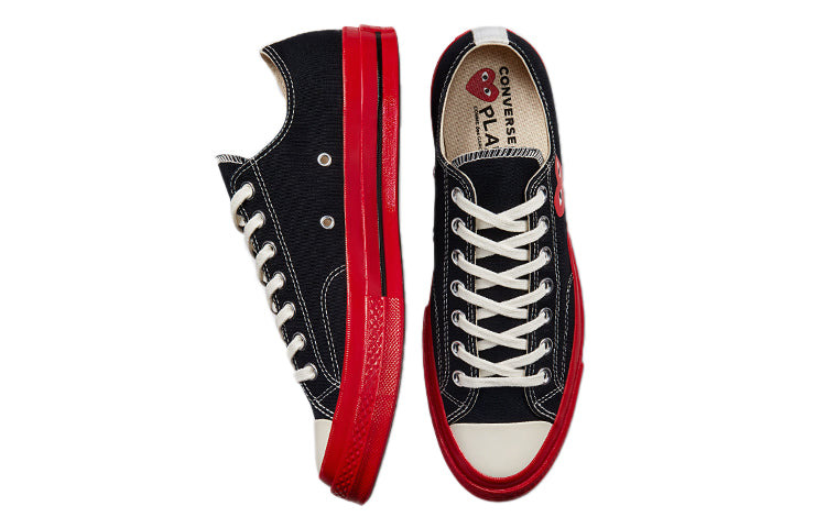 Converse x COMME des GARCONS PLAY Chuck 70 Low 'Black Red' A01795C - 5