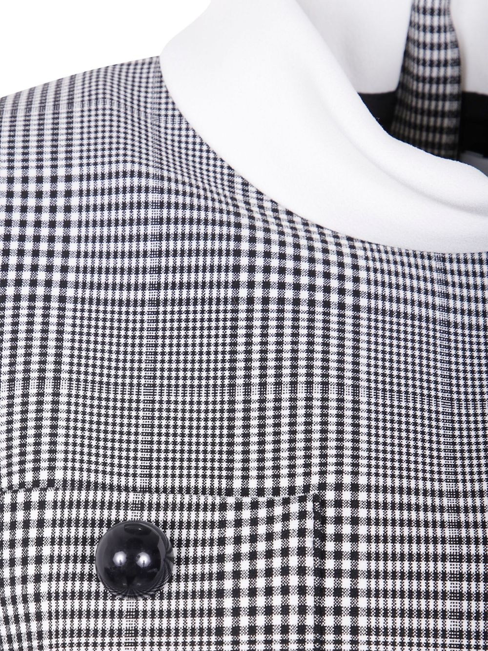 checked cropped vest - 3