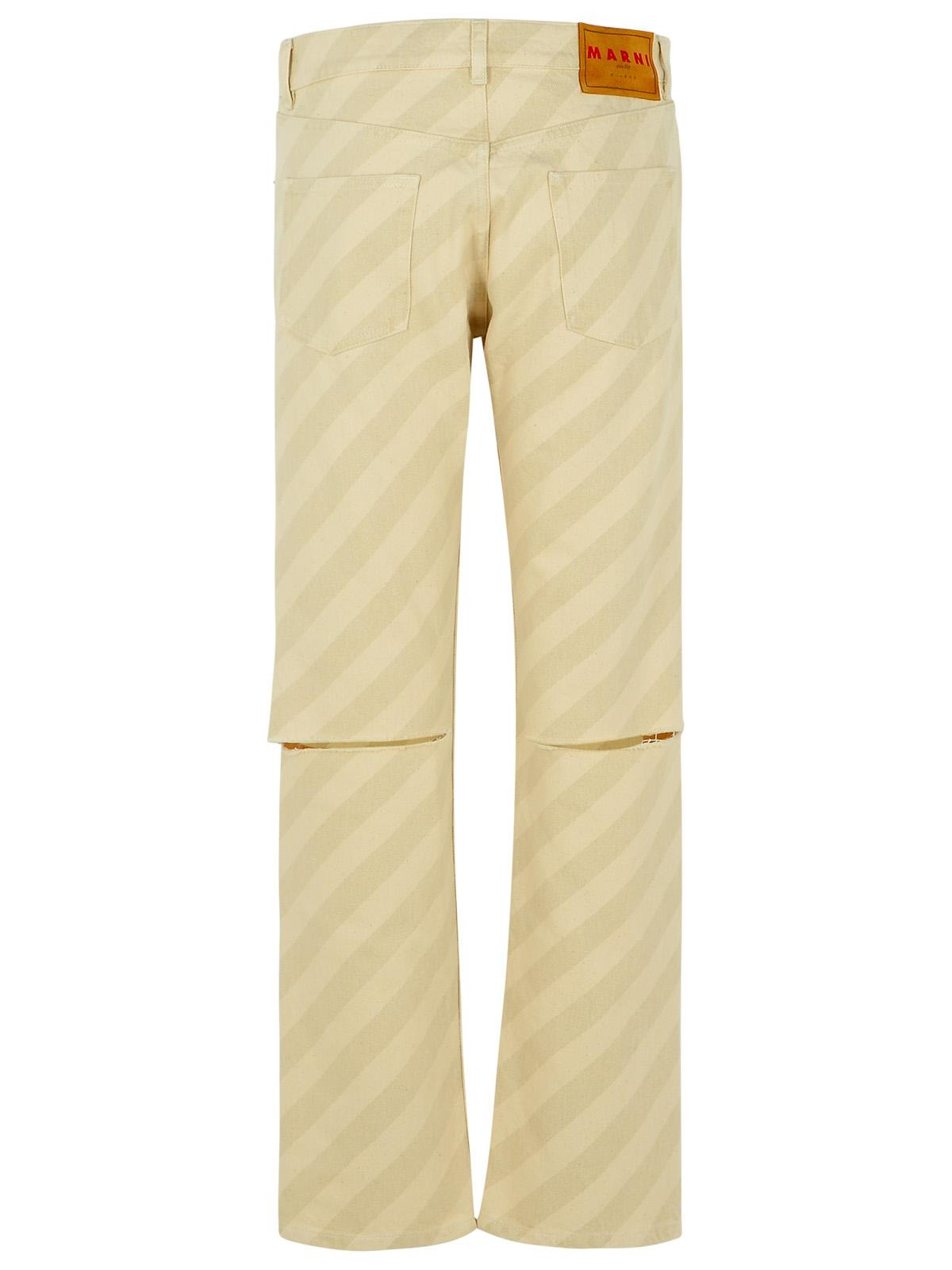 Marni Beige Cotton Jeans Women - 3