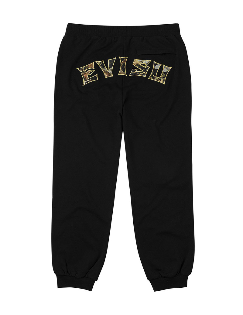 EVISU Seagull Embroidery EVISU Brocade Appliqué Straight Fit Sweatpants outlook