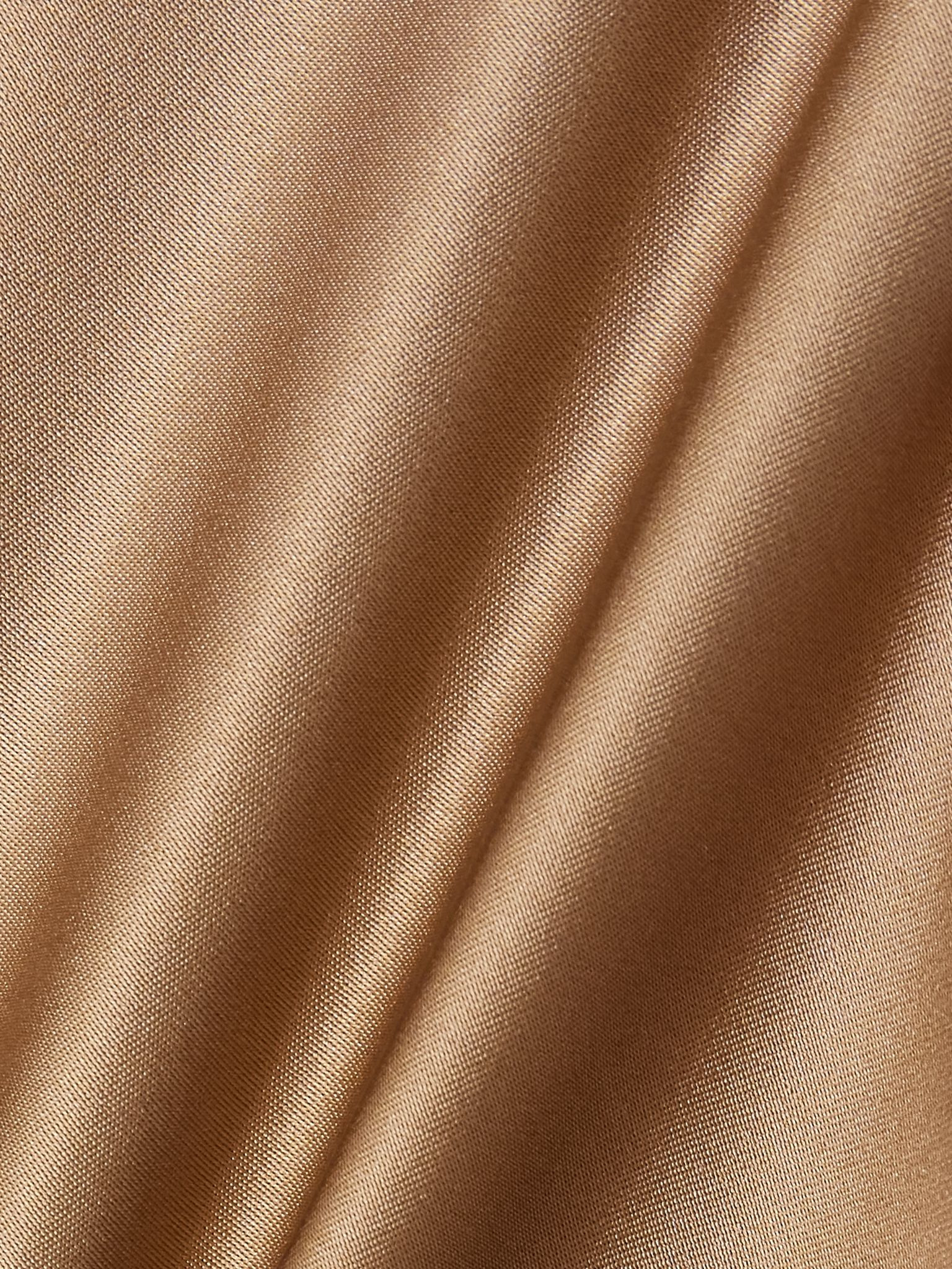 Twist-front silk-satin gown Brown - 4