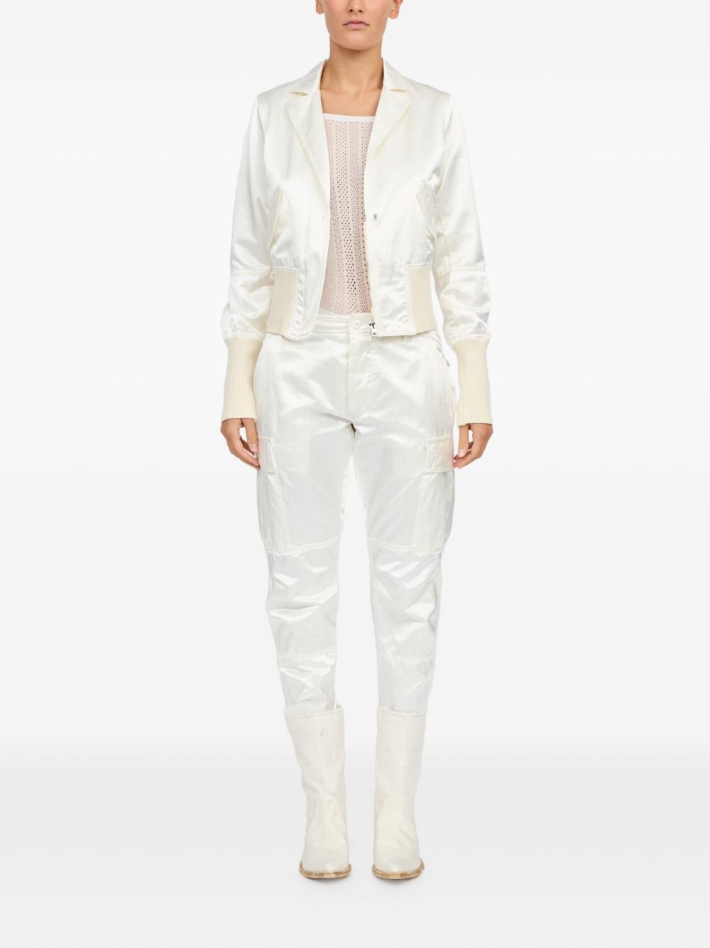 satin-finish bomber jacket - 2