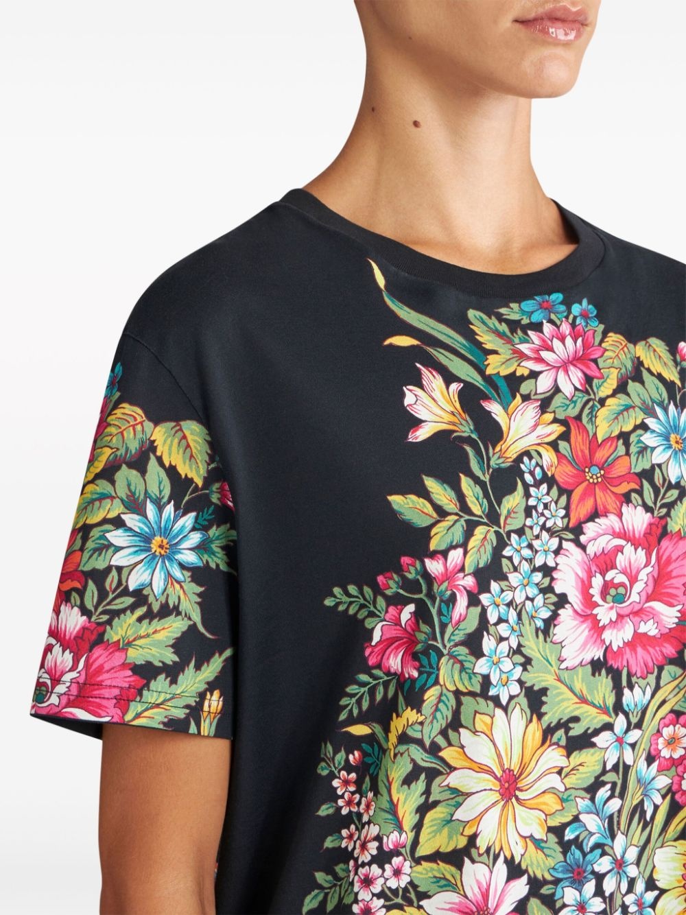 floral-print cotton T-shirt - 5