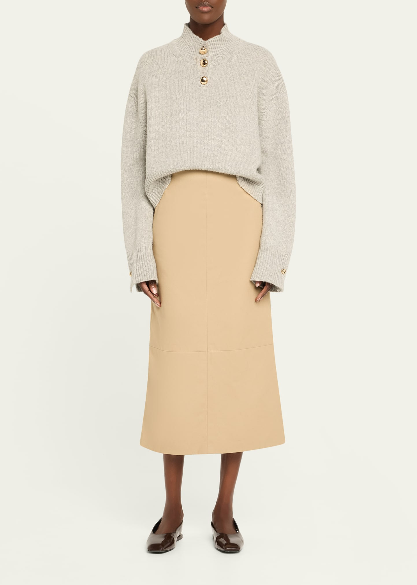 Avery Side-Zip Midi Skirt - 2