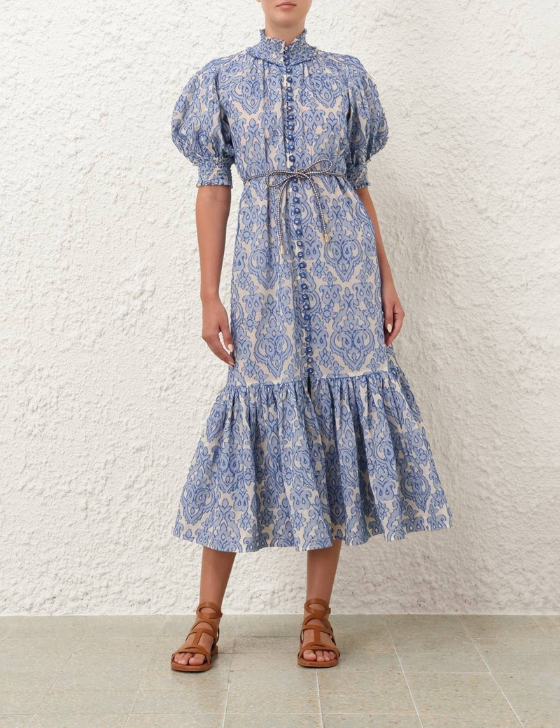 Zimmermann WYLIE LANTERN MIDI DRESS outlook