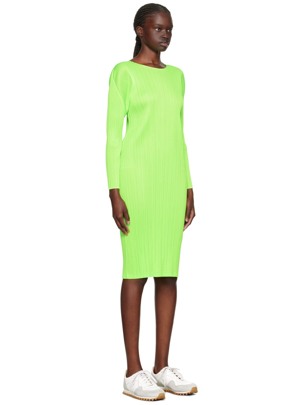 Pleats Please Issey Miyake Green Monthly Colors September Midi