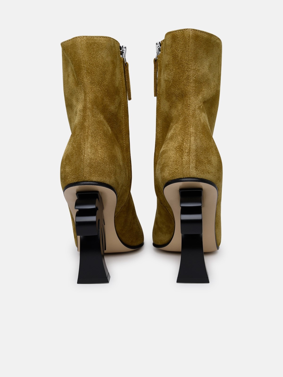 Beige suede ankle boots - 4