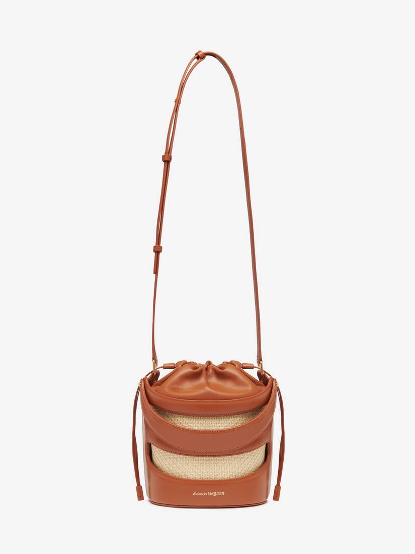 Alexander McQueen Women's The Rise Bucket in Tan/natural