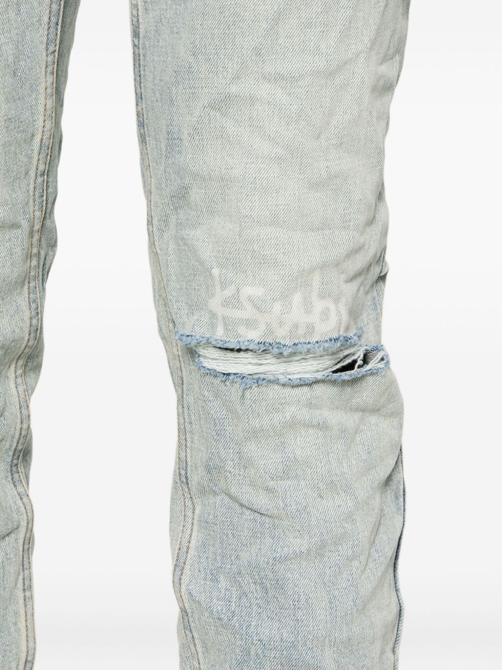 distressed-detail jeans - 5