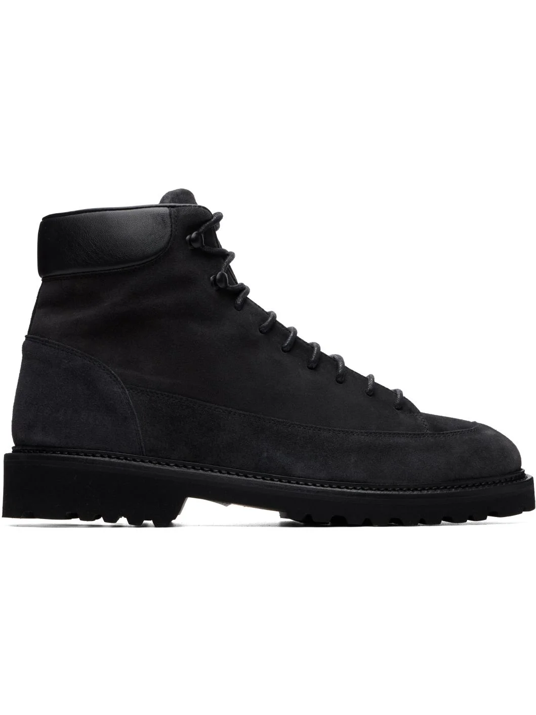 Black Suede Hiker Boots - 1