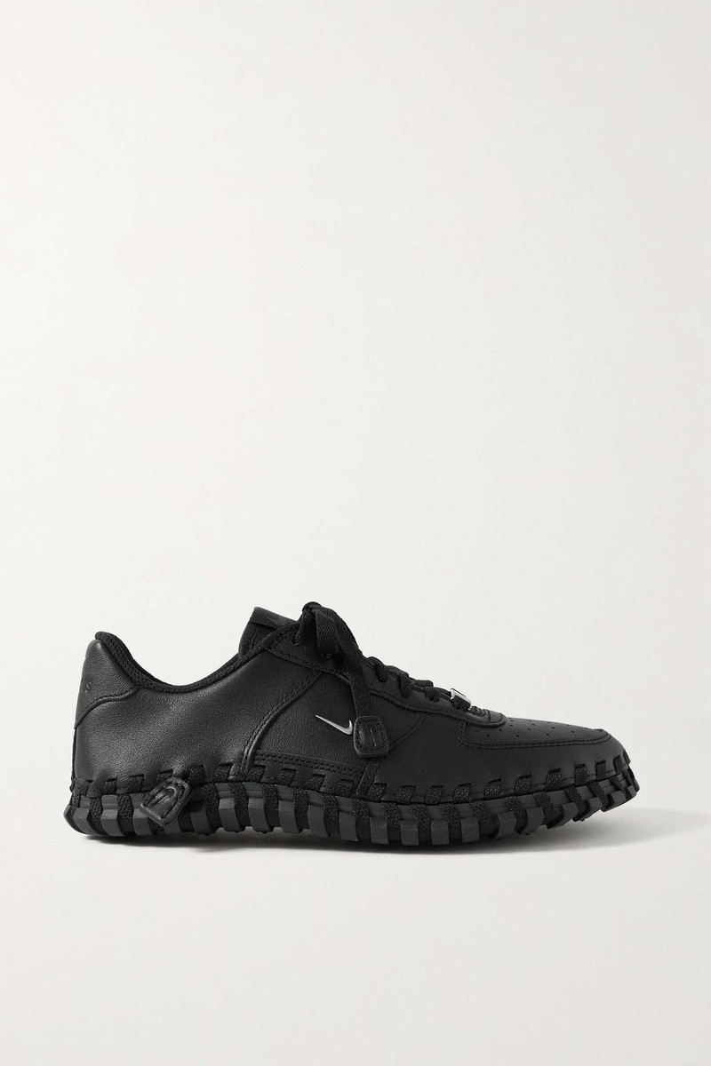 + Jacquemus J Force 1 whipstitched leather sneakers - 1
