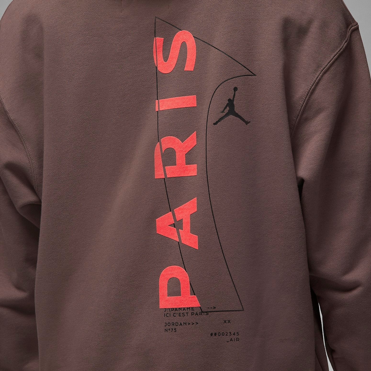 Air Jordan Paris Saint Germain Pullover Hoodie 'Plum Eclipse Bright Crimson' DM3097-291 - 3
