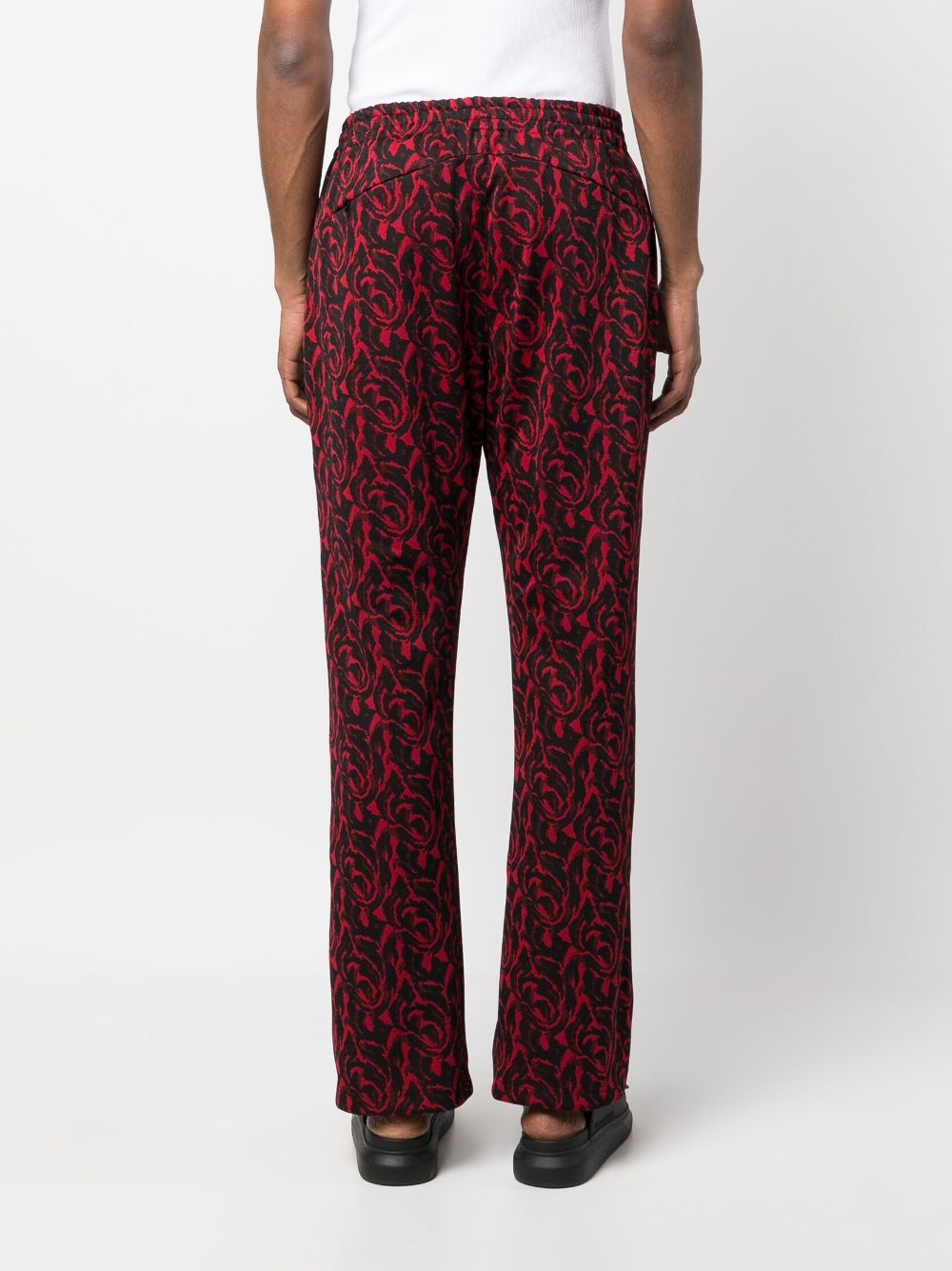 pintuck bold-checked trousers - 4