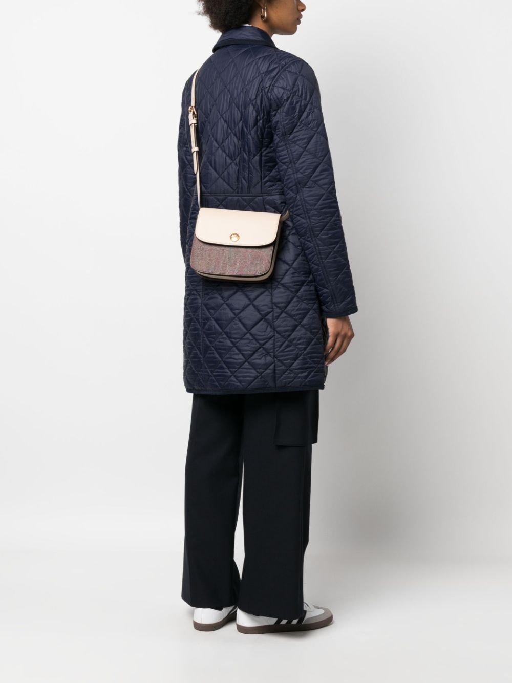 Shoulder Bag With Paisley Print Panels - 5