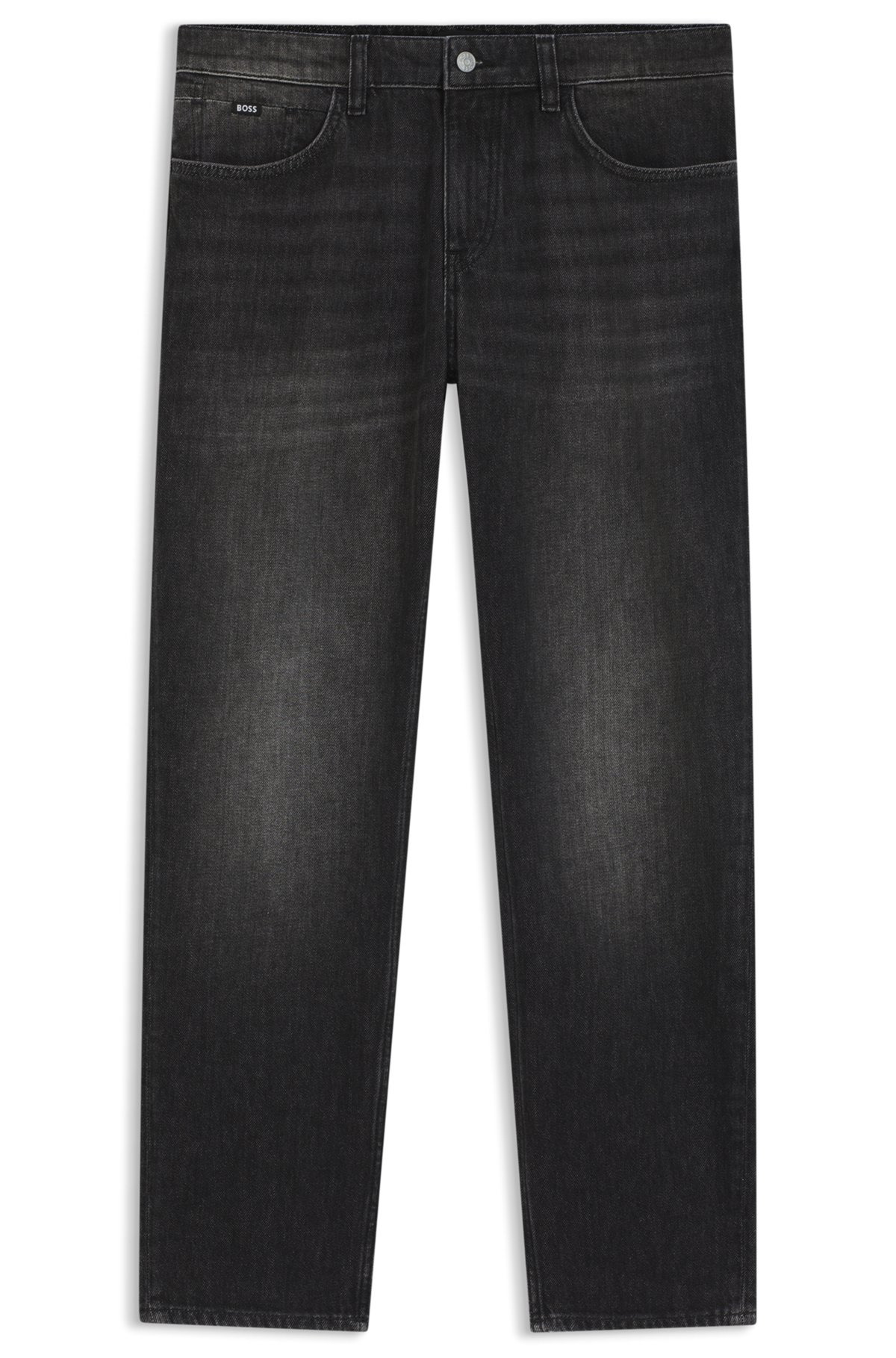 MAINE REGULAR-FIT JEANS IN BLACK MECHANICAL-STRETCH DENIM - 1