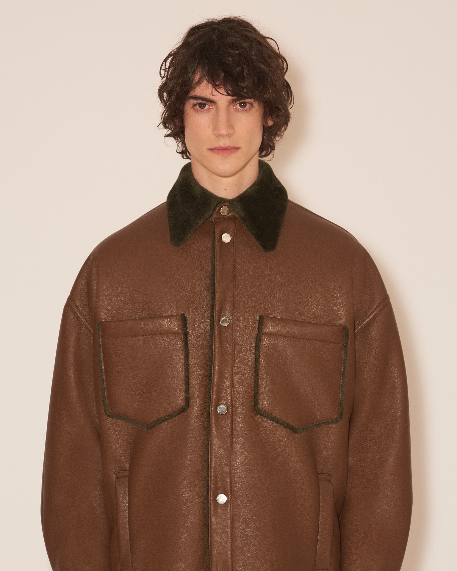 MATHIS - Long sleeve overshirt - Dark khaki - 6