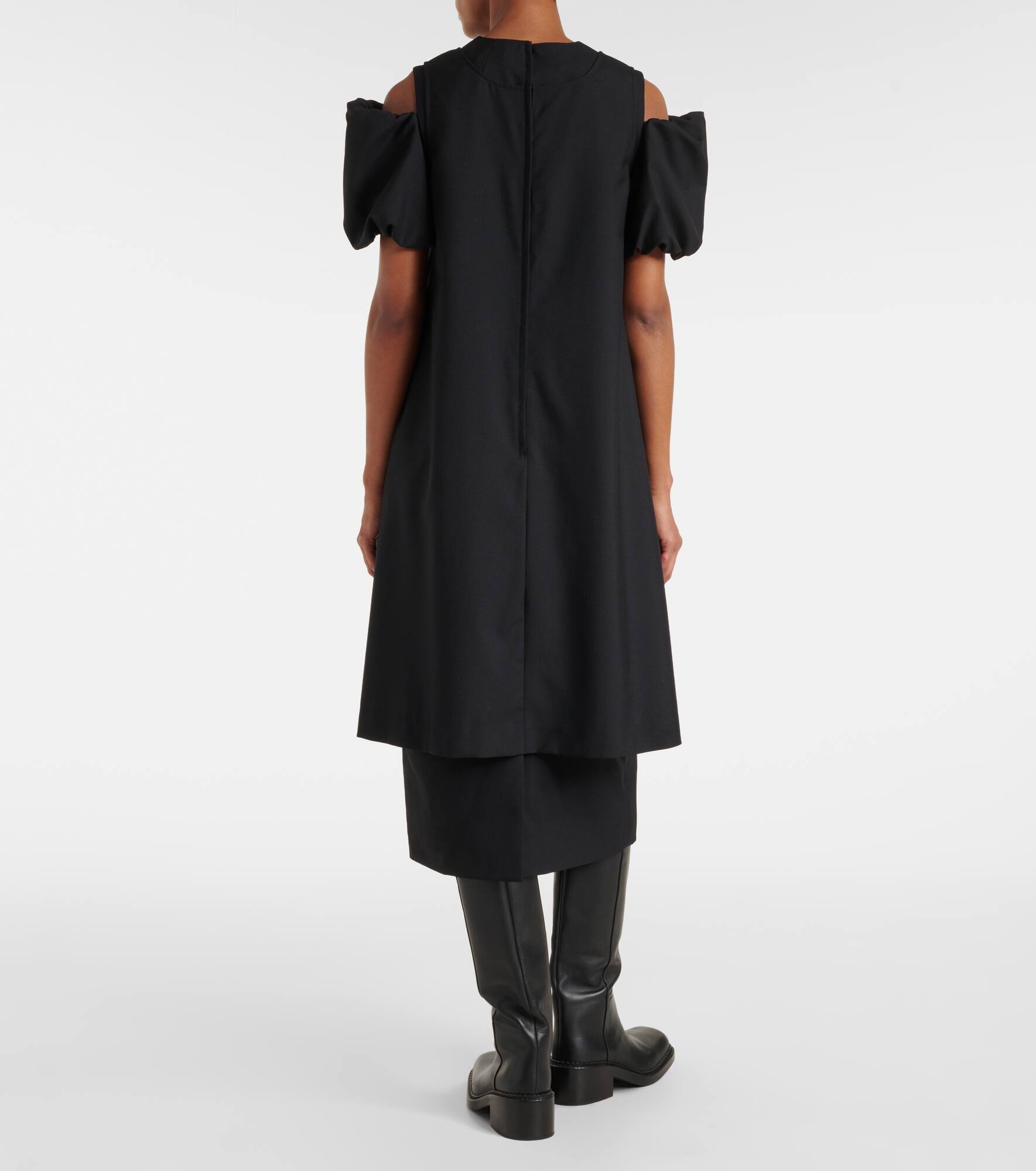 Cutout wool midi dress - 3