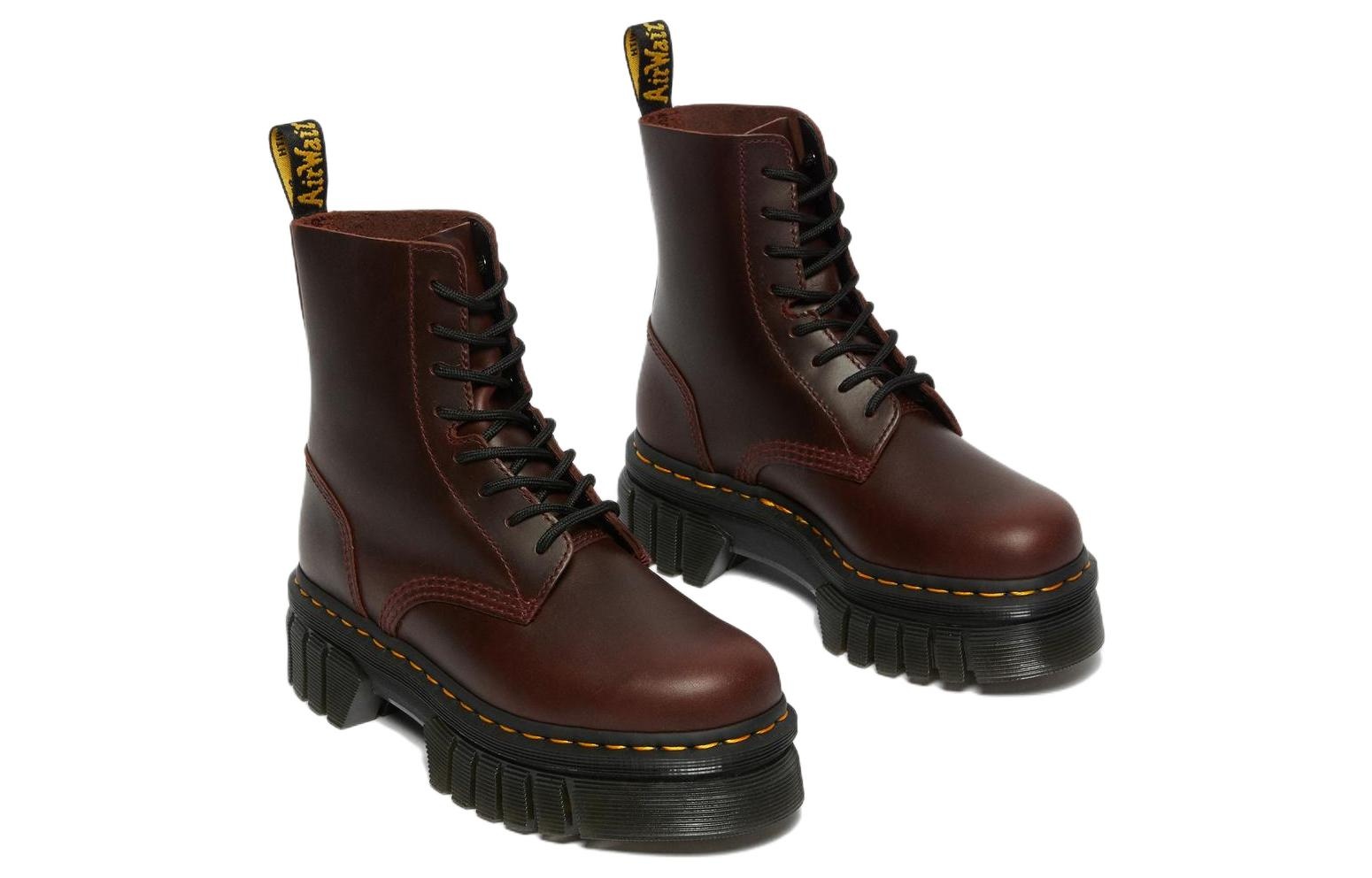 Dr. Martens Audrick Brando Leather Platform Lace Up Boots 'Brown' 27818211 - 3