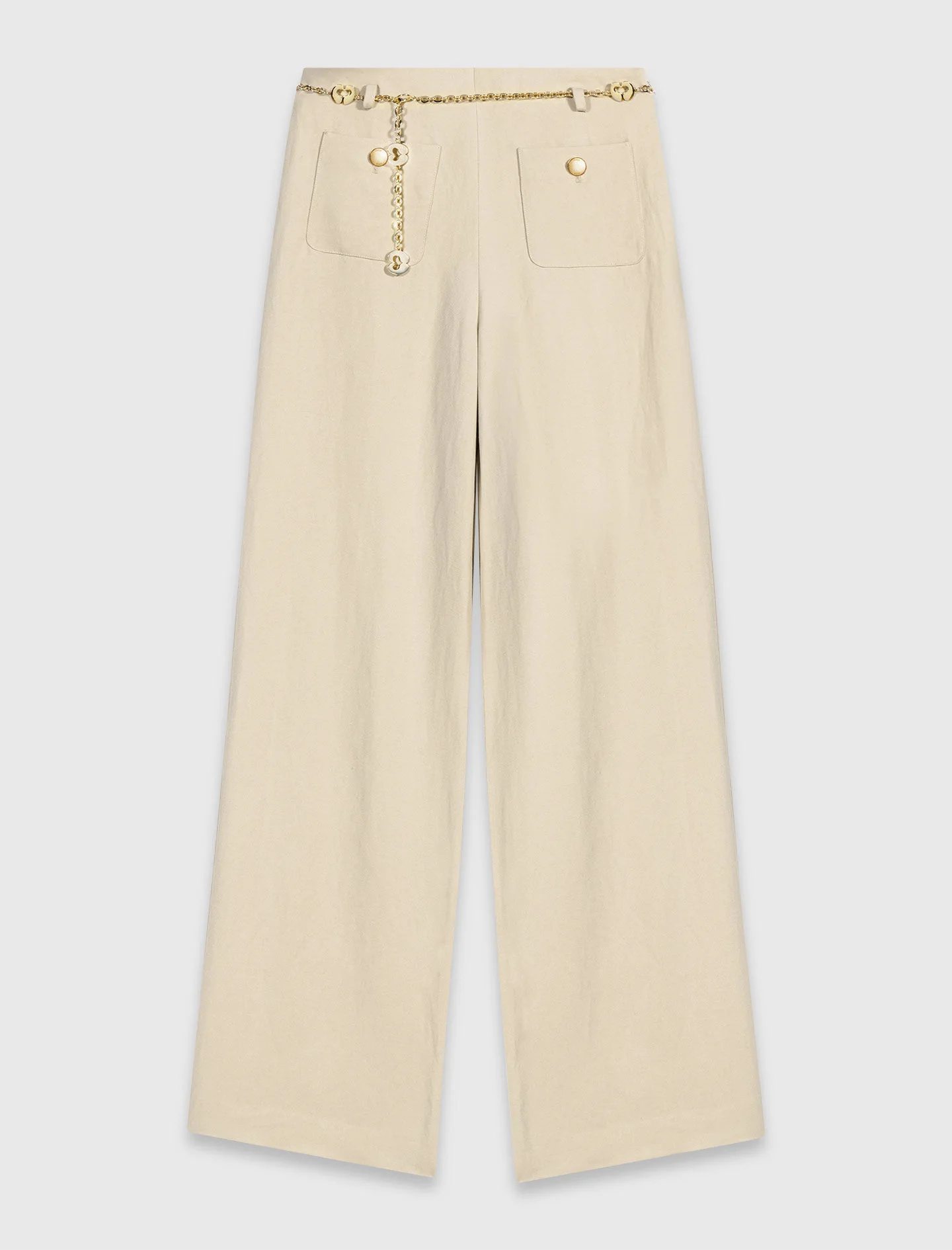 Linen blend suit trousers - 1