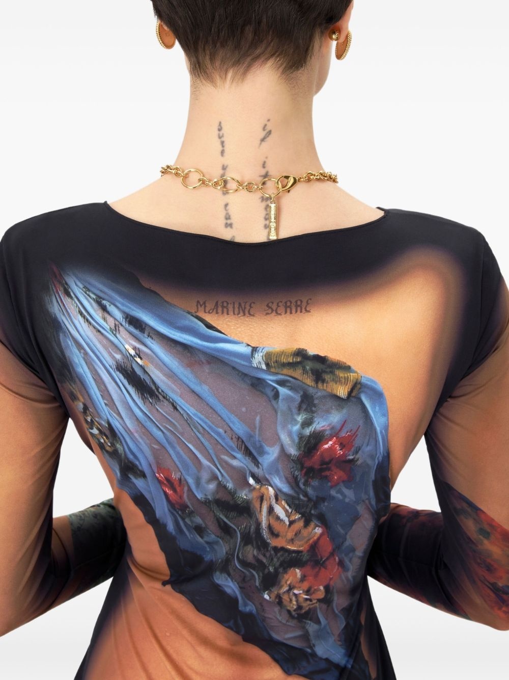 Draped Statue jersey maxi dress - 5